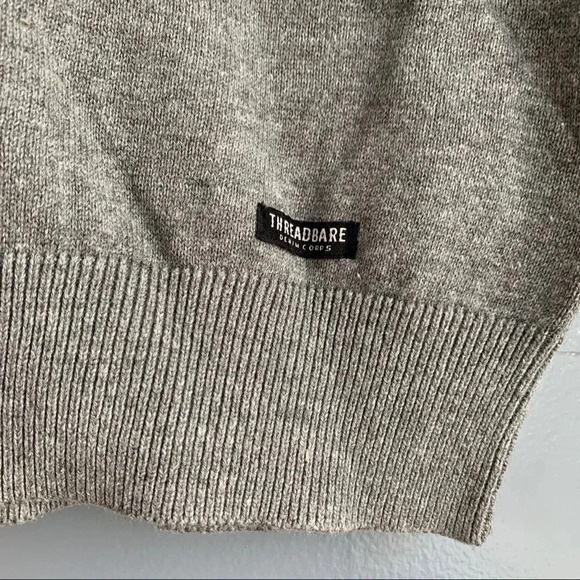 Threadbare Fair Isle Gray Crewneck Print Sweater - Picture 6 of 9